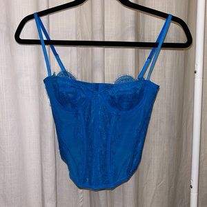 urban outfitters sapphire blue corset